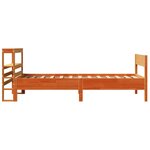 vidaXL Cadre de lit sans matelas cire marron 100x200cm bois pin massif