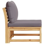 vidaXL Salon de jardin avec coussins bois massif d'acacia