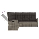 Salon de jardin meuble d'extérieur ensemble de mobilier 2 pièces avec coussins gris résine tressée 02_0015893