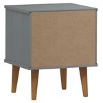 vidaXL Table de chevet MOLDE Gris 40x35x48 cm Bois de pin massif
