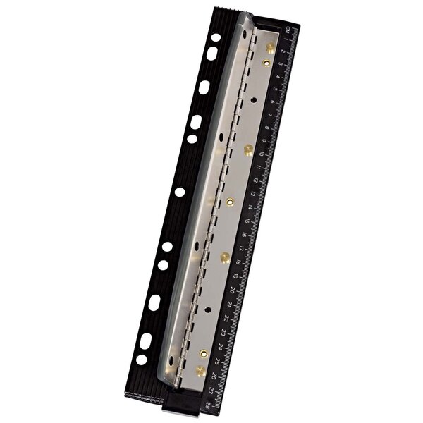 Perforateur de poche en métal avec graduation 8 cm 4 perforations Noir WEDO