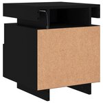 vidaXL Armoires de chevet avec lumières LED 2 Pièces noir 40x39x48 5 cm