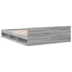 vidaXL Cadre de lit à tiroirs sonoma gris 150x200 cm bois d'ingénierie