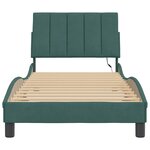 vidaXL Cadre de lit avec lumières LED vert foncé 90x190 cm velours