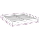 vidaXL Cadre de lit bois massif 200x200 cm