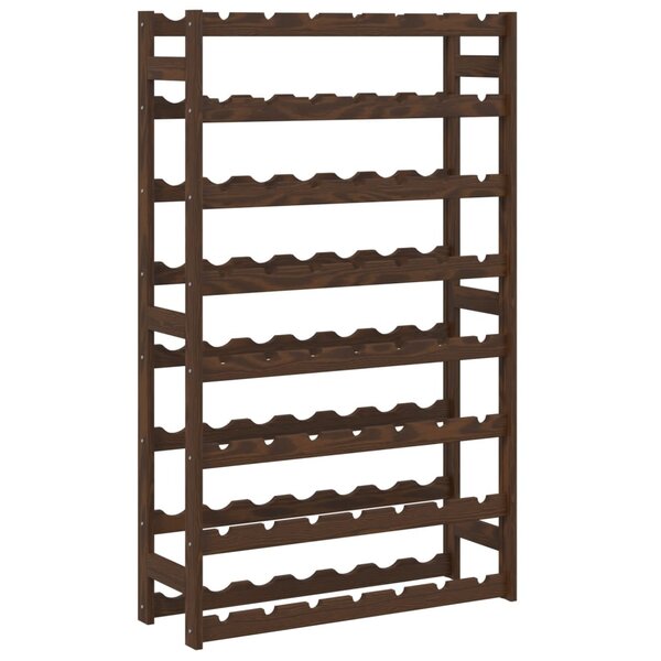 vidaXL Casier à bouteilles pour 56 bouteilles marron bois pin solide
