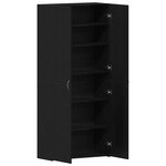 vidaXL Cabinet à chaussures Noir Chêne 80x35 5x180 cm Bois d'ingénierie