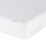 vidaXL Lit avec matelas crème 100x200 cm tissu