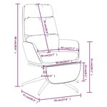 vidaXL Chaise de relaxation avec repose-pied Bleu Tissu