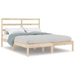 vidaXL Cadre de lit bois massif 135x190 cm double