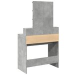 vidaXL Coiffeuse avec LED gris béton 80x41x144 5 cm