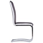 vidaXL Chaises à manger cantilever lot de 2 marron similicuir