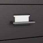 Caisson de bureau meuble de rangement pour documents dossiers fournitures de bureau à roulettes acier 48 x 28 x 41 cm noir mat 03_0006333