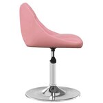 vidaXL Chaises pivotantes à manger lot de 2 Rose Velours