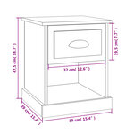 vidaXL Table de chevet chêne sonoma 39x39x47 5 cm bois d'ingénierie