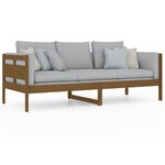 vidaXL Lit de jour sans matelas marron miel bois pin massif 80x200 cm