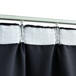 vidaXL Rideau occultant avec crochets Anthracite 290x245 cm