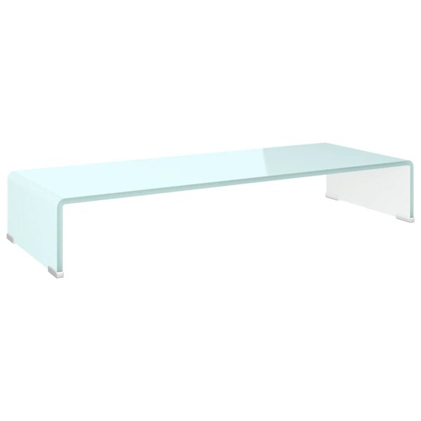 vidaXL Meuble TV/Support pour moniteur 80x30x13 cm verre vert