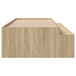 vidaXL Cadre de lit de rangement Chêne Sonoma 100x200 cm