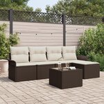 vidaXL Ensemble de canapés de jardin de 5 pièces avec coussins gris en poly rattan