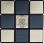Pièce de monnaie en Argent 2 Dollars g 62.2 (2 oz) Millésime 2024 MAGIC CUBE