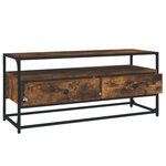 vidaXL Meuble TV chêne fumé 100x35x45 cm bois d'ingénierie