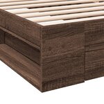 vidaXL Cadre de lit et tiroir chêne marron 100x200 cm bois ingénierie