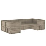 Salon de jardin meuble d'extérieur ensemble de mobilier 6 pièces avec coussins gris résine tressée 02_0016796