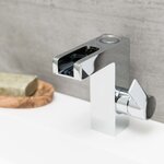 SCHÜTTE Mitigeur de lavabo à LED avec bec verseur ORINOCO chrome