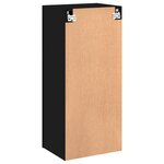 vidaXL Meuble TV mural noir 40 5x30x90 cm bois d'ingénierie