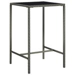 vidaXL Ensemble de bar de jardin 5 Pièces et coussins Résine tressée Gris