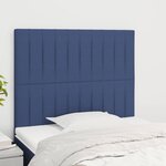 vidaXL Têtes de lit 2 Pièces Bleu 100x5x78/88 cm Tissu