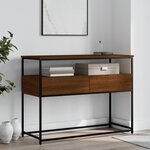 vidaXL Table console chêne marron 100x40x75 cm bois d'ingénierie