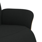 vidaXL Fauteuil inclinable avec repose-pieds noir tissu