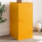 vidaXL Buffet jaune moutarde 34 5x39x73 cm acier