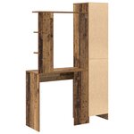 vidaXL Bureau rangement vieux bois reconstitué