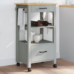 vidaXL Chariot de cuisine MONZA 48x40x90 cm bois massif de pin