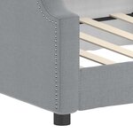 vidaXL Lit de repos sans matelas gris clair 90x200 cm tissu