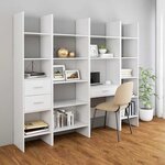 vidaXL Bibliothèque Blanc 60x35x180 cm Bois d’ingénierie