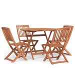 vidaXL Ensemble à manger de jardin 5 Pièces Bois d'acacia solide