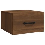 vidaXL Tables de chevet murales 2 Pièces Chêne marron 35x35x20 cm