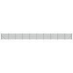 vidaXL Clôture en treillis métallique avec bride vert 2 2x25 m