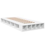 vidaXL Cadre de lit blanc 100x200 cm bois d'ingénierie