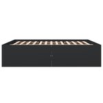 vidaXL Cadre de lit sans matelas noir 180x200 cm