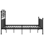 vidaXL Cadre de lit sans matelas noir métal 160x200 cm