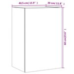 vidaXL Meubles TV muraux 2 Pièces gris béton 40 5x30x60cm bois ingénierie
