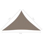 vidaXL Voile de parasol tissu oxford triangulaire 5x5x6 m taupe