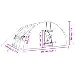 vidaXL Serre avec cadre en acier vert 24 m² 6x4x2 85 m