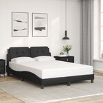 vidaXL Cadre de lit avec LED sans matelas noir 120x200 cm