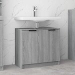 vidaXL Armoire de bain Sonoma gris 64 5x33 5x59 cm Bois d'ingénierie